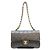 Borsa a tracolla Chanel in pelle d'agnello matelassé nera Nero