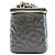 Borsa a tracolla Vanity in pelle goffrata Camellia nera con catena Chanel Nero - vista 2