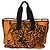 Hermès Borsa da spiaggia pieghevole Hermes con stampa leopardata Arancione