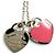 Autre Marque Tiffany & Co. Collana Mini Pendente Return to Tiffany Doppio Cuore Rosa Argento