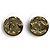 Pendientes de botón Chanel B25C Coco Mark Logo Gold Dorado