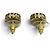 Pendientes de botón Chanel B25C Coco Mark Logo Gold Dorado - vista 3