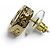 Pendientes de botón Chanel B25C Coco Mark Logo Gold Dorado - vista 4