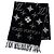 Louis Vuitton Black Wool Silk Blend Stole