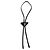 Prada Bolo-Tie-Loop-Halskette aus Lackleder mit Dreiecksplakette Schwarz