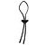 Prada Bolo-Tie-Loop-Halskette aus Lackleder mit Dreiecksplakette Schwarz - Ansicht 5