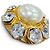 Orecchini Chanel Vintage in metallo, perle eco e cristalli Bijou D'oro - vista 6
