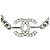 Chanel B25C ABE839 Coco Mark Strass-Kettenhalskette Silber
