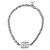 Chanel B25C ABE839 Coco Mark Strass-Kettenhalskette Silber - Ansicht 3