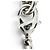 Chanel B25C ABE839 Coco Mark Strass-Kettenhalskette Silber - Ansicht 7