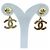 Orecchini Chanel I25A Coco Mark Crystal Bijou Teardrop D'oro - vista 3