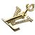 Charm per borsa Louis Vuitton D'oro - vista 8