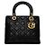 mala Christian Dior Lady Medium Preto