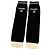 Calentadores de punto Chanel 24C Coco Mark Logo Negro Blanco