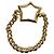 Anello a catena con stella in metallo e ottone Prada D'oro - vista 4