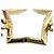Anello a catena con stella in metallo e ottone Prada D'oro - vista 6