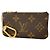 Louis Vuitton Monogram Pochette Clé M62650 Coin Case Castaño