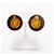 Boucles d'oreilles puces Chanel plaquées or Noir Doré - vue 2