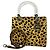 Borsa Christian Dior con stampa leopardata Marrone Nero