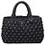 Borsa Satchel Prada in crochet effetto rafia blu a pois Blu navy