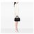 Borsa Satchel Prada in crochet effetto rafia blu a pois Blu navy - vista 6