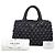 Borsa Satchel Prada in crochet effetto rafia blu a pois Blu navy - vista 7