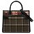Borsa Satchel Burberry Green Small Wool Tartan Verde Verde scuro