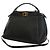 Fendi Peekaboo Iconic Mini Satchel aus schwarzem Leder - Ansicht 9
