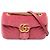 Borsa a tracolla Gucci GG Marmont Matelassé in velluto rosa Medium