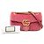 Borsa a tracolla Gucci GG Marmont Matelassé in velluto rosa Medium - vista 7