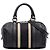 Borsa Boston Gucci Joy Small in pelle di vitello nera con banda Web Nero