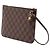 Louis Vuitton Brown Damier Ebene Neverfull Pochette Castaño - vista 2