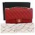 Chanel Red Medium Classic Lambskin Double Flap Rouge - vue 15