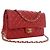 Chanel Red Medium Classic Lambskin Double Flap Rouge - vue 2