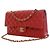 Chanel Red Medium Classic Lambskin Double Flap Rouge - vue 3