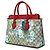 Borsa Satchel Gucci Beige GG Supreme Blooms Linea A - vista 2