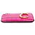 Tarjetero Chloé C de piel grabada efecto cocodrilo rosa - vista 3