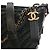 Chanel Gabrielle Crossbody in vitello invecchiato iridescente nero Medium Chevron - vista 7