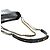 Chanel Gabrielle Crossbody in vitello invecchiato iridescente nero Medium Chevron - vista 8