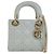 Autre Marque Dior Blue Mini Lambskin Cannage Lady Dior Blu chiaro