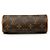 Louis Vuitton Brown Monogram Papillon Pochette Marrone - vista 3