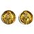 Orecchini a clip Chanel Gold CC placcati oro e perle finte D'oro - vista 2
