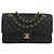Chanel Black Medium Classic Caviar Double Flap Noir