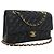 Chanel Black Medium Classic Caviar Double Flap Noir - vue 8