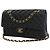 Chanel Black Medium Classic Caviar Double Flap Noir - vue 9