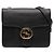 Gucci Borsa a tracolla Interlocking G in pelle di vitello Dollar Small nera Nero
