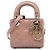 Autre Marque Dior Brown Micro Lambskin Cannage Lady Dior Braun Fleisch