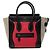 Céline Celine Luggage Tote Micro aus tricolor Leder in Rot