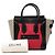 Céline Celine Luggage Tote Micro aus tricolor Leder in Rot - Ansicht 7