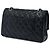 Chanel Black Medium Classic Lambskin Double Flap Preto - vista 2